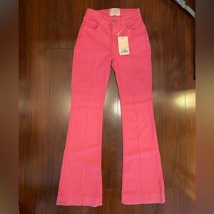 Revice Venus Flares Star Butt Jeans Bubblegum Pink Size 24 Double Bubble Barbie